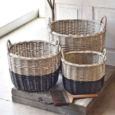 3/Set, Banded Baskets - The Fox Decor